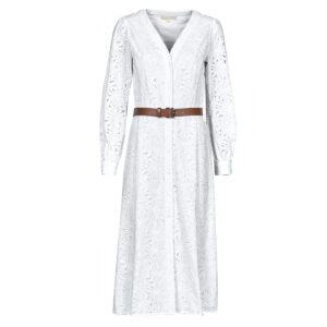 Abito   MICHAEL Michael Kors  PALM EYELET KATE DRESS  Bianco -   Abiti Lunghi Donna
