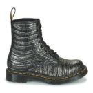Dr. Martens  1460 Gunmetal Wild Croc Emboss  Nero -  Stivaletti Donna - 2