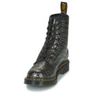 Dr. Martens  1460 Gunmetal Wild Croc Emboss  Nero -  Stivaletti Donna - 3