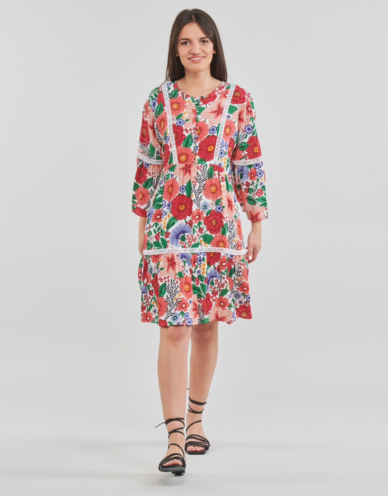 Abito corto Derhy TREILLIS FLOWER Multicolore Abiti corti Donna - 2