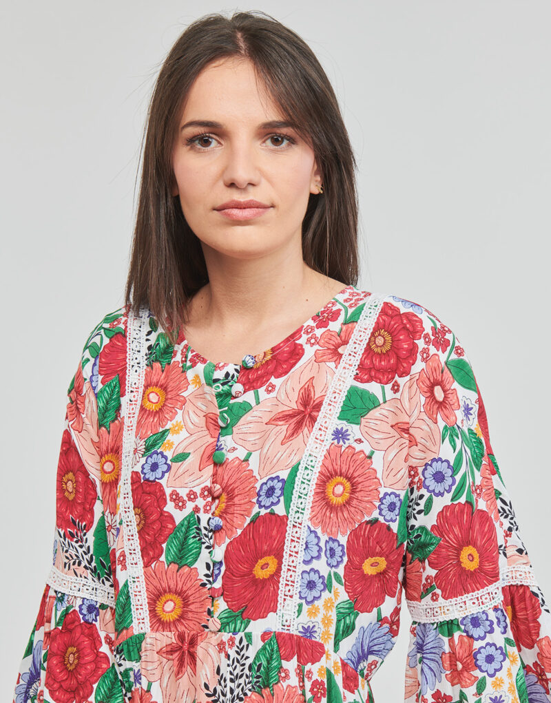 Abito corto Derhy TREILLIS FLOWER Multicolore Abiti corti Donna - 4