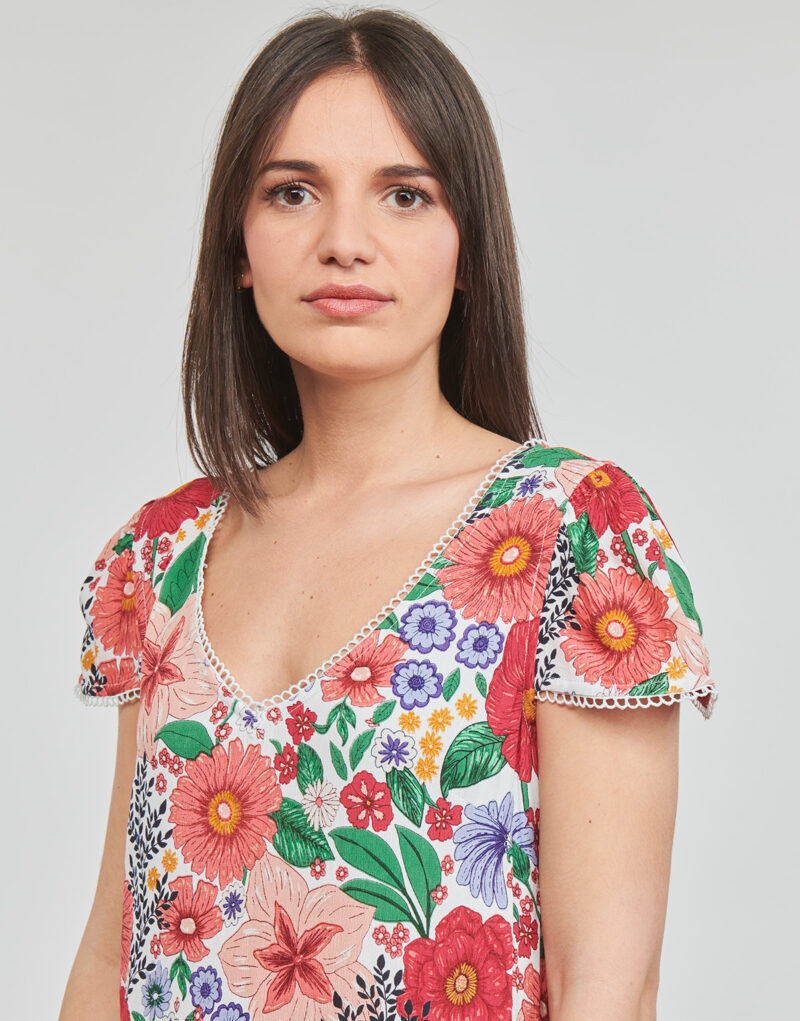 Abito corto Derhy TREILLIS FLOWER Multicolore Abiti corti Donna - 5