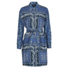 Abito corto Liu Jo ABITO CAMICIA DEN.BLUE PRINTS WASH Blu Abiti corti Donna - 1