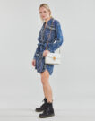 Abito corto Liu Jo ABITO CAMICIA DEN.BLUE PRINTS WASH Blu Abiti corti Donna - 3