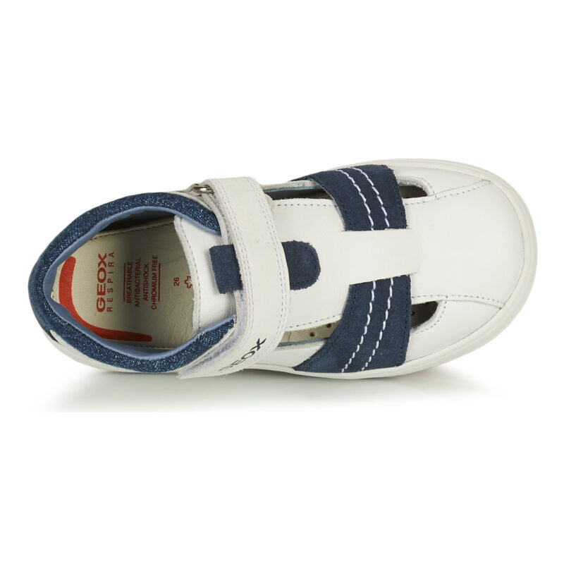 Geox B BIGLIA B. A - NAPPA+SCAM. Baskets blanches pour enfants - 6