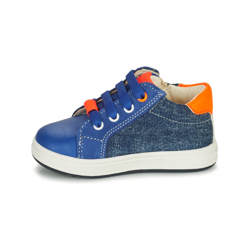Geox B BIGLIA B. B - NAPPA+DENIM SL Baskets bleues Enfant - 4