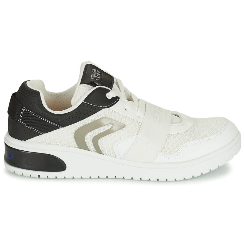 Geox J XLED B. B - MESH+GEOBUCK Bianco - Sneakers Bambino - 2