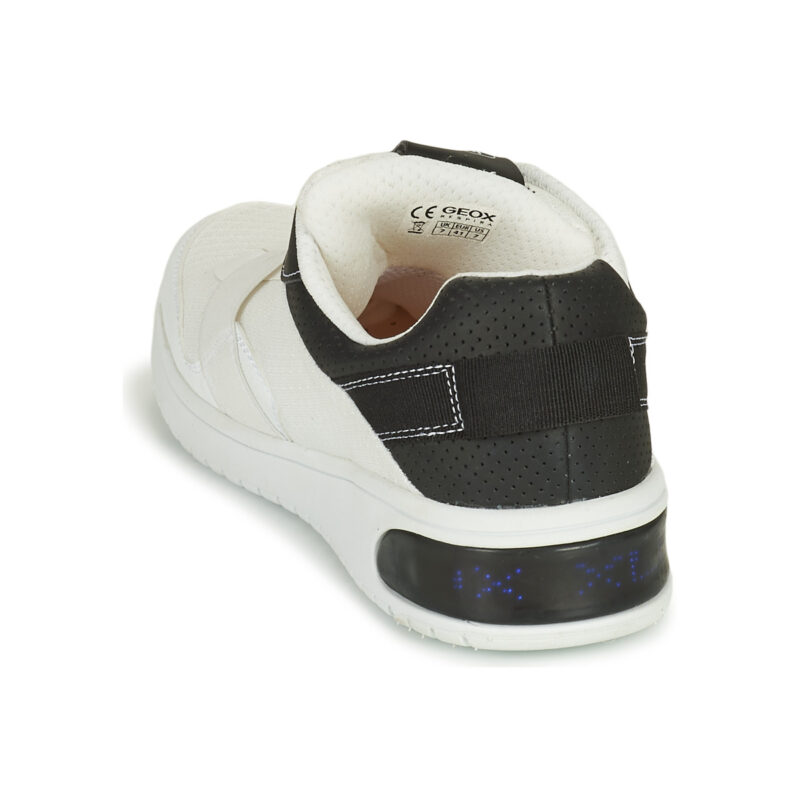 Geox J XLED B. B - MESH+GEOBUCK Bianco - Sneakers Bambino - 5