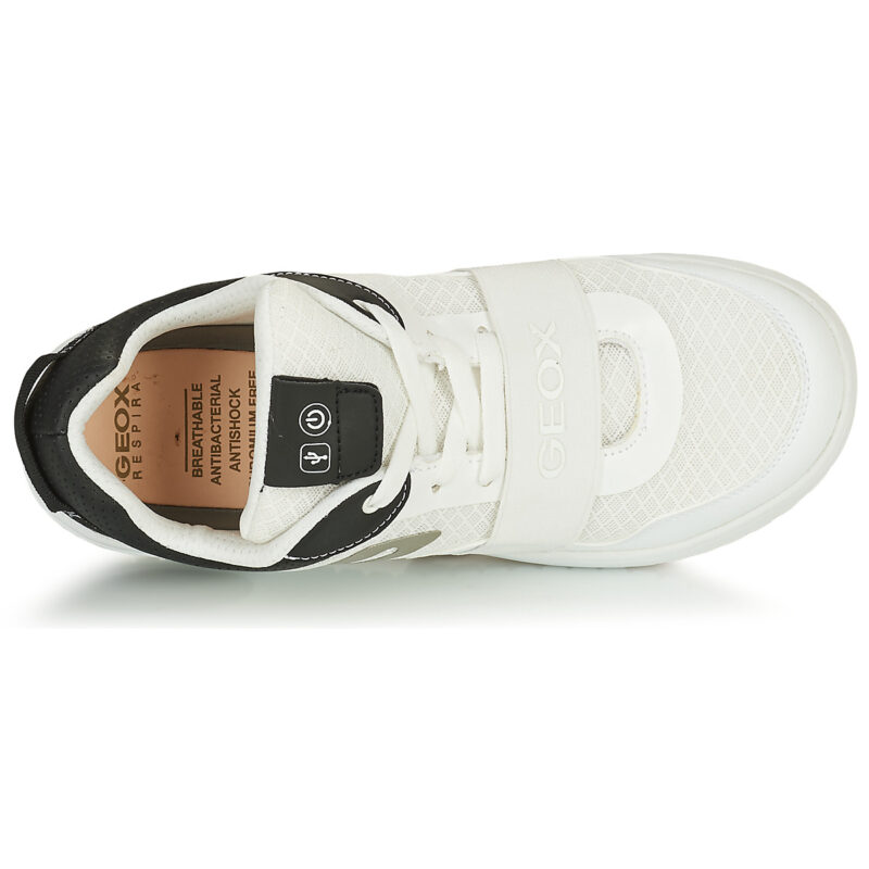 Geox J XLED B. B - MESH+GEOBUCK Bianco - Sneakers Bambino - 6