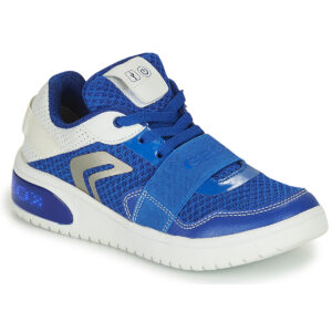 Geox J XLED B. B - MESH+GEOBUCK Marine - Sneakers Bambino