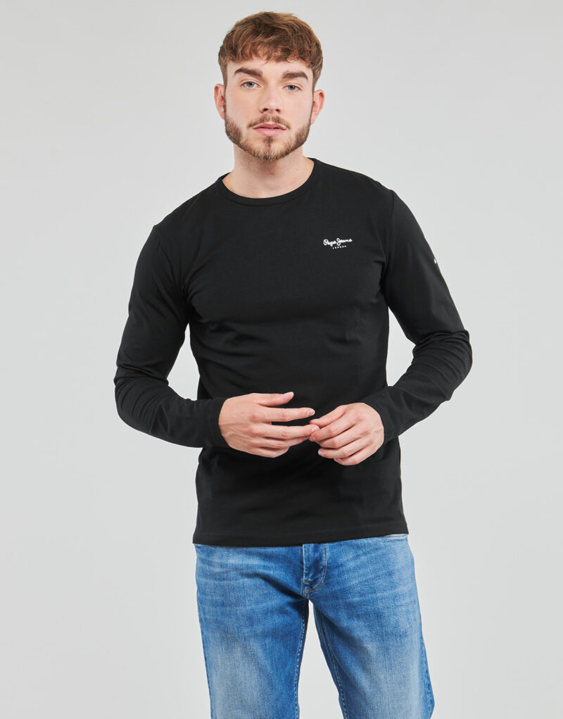 T-shirts a maniche lunghe  Pepe jeans  ORIGINAL BASIC 2 LONG  Nero -  T-shirts a maniche lunghe Uomo - 2