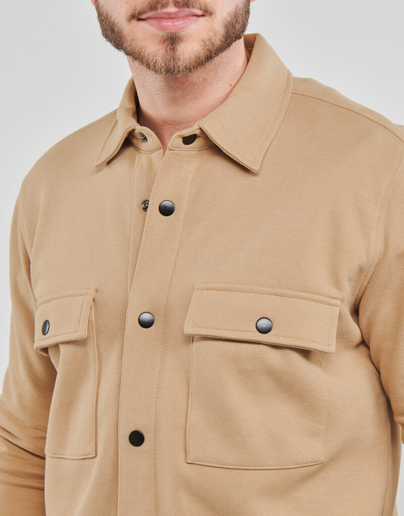 Selected SLHJACKIE SWEAT JACKET Beige Men's Jackets - 5