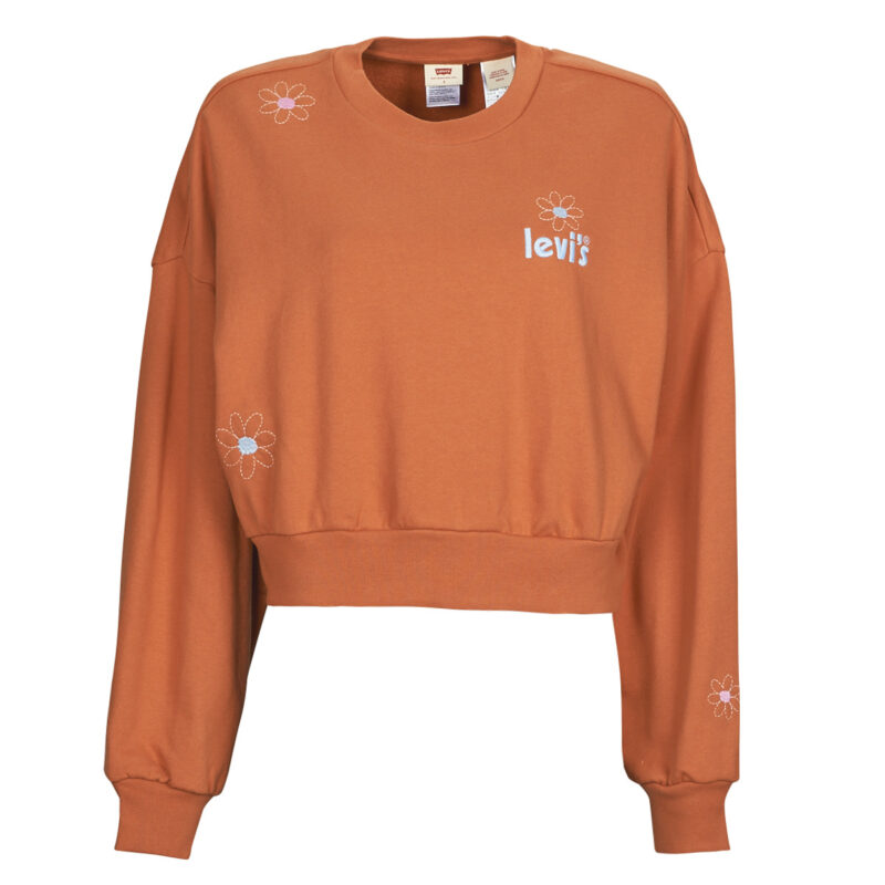 Felpe Levis GRAPHIC CROP PRISM CREW Marrone Felpe Donna - 1
