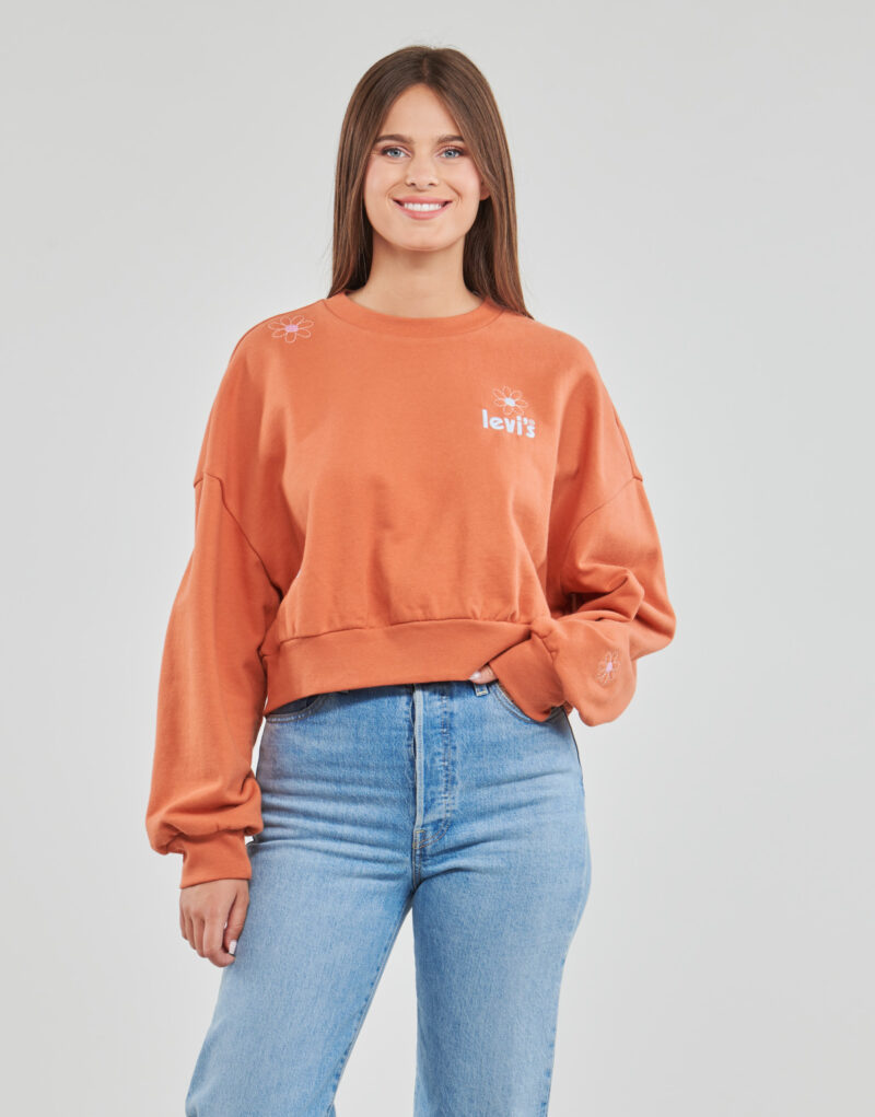 Felpe Levis GRAPHIC CROP PRISM CREW Marrone Felpe Donna - 2