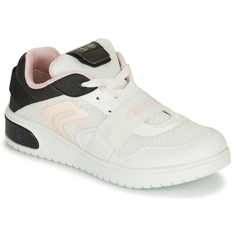 Geox J XLED G. A - Baskets enfant blanches MESH+ECOP BOTT - 1