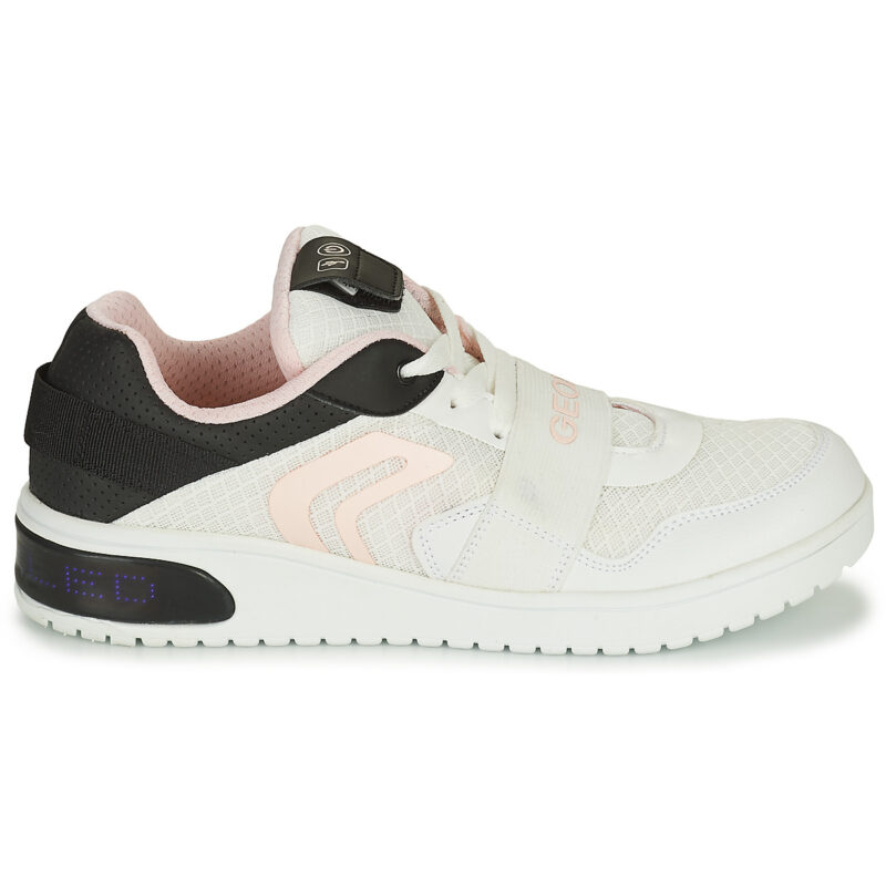 Geox J XLED G. A - Baskets enfant blanches MESH+ECOP BOTT - 2