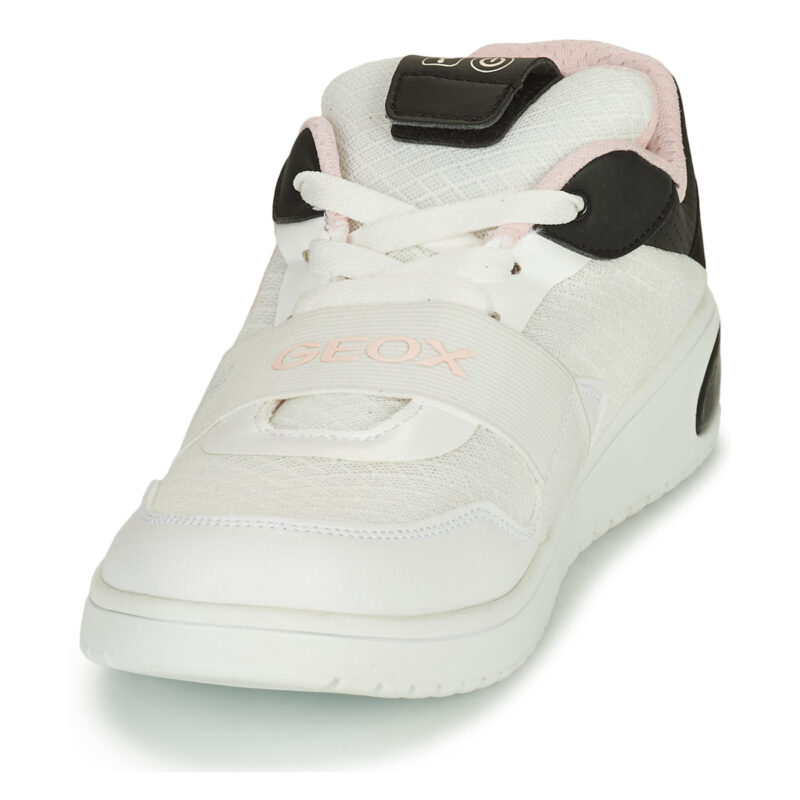 Geox J XLED G. A - Baskets enfant blanches MESH+ECOP BOTT - 3