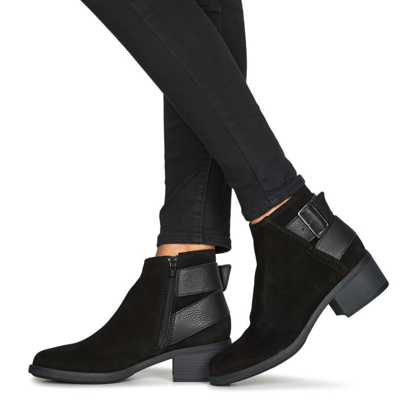 Clarks Memi Buckle Noir Bottines Femme - 8