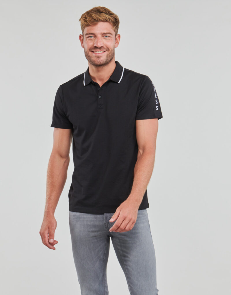 Polo  Guess  PAUL PIQUE TAPE  Nero -  Polo Uomo - 2