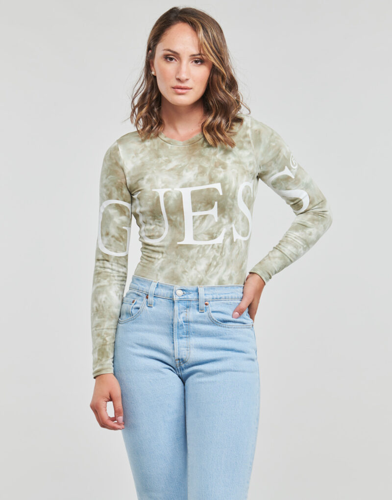 Body Guess LS GUESS LOGO Kaki Body Donna - 2