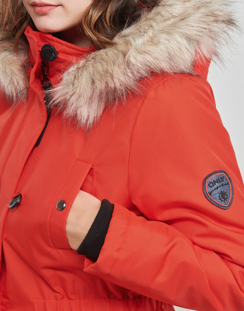 Parka Only ONLIRIS FUR WINTER PARKA CC OTW Red Parka Women - 5