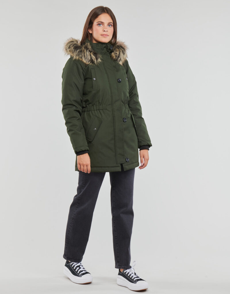 Parka Only ONLIRIS FUR WINTER PARKA CC OTW Kaki Parka Donna - 3