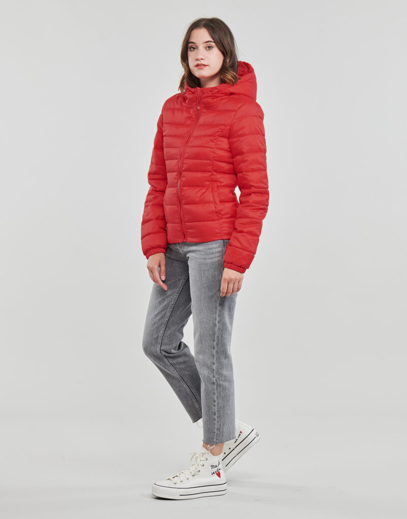 Daunenjacke Only ONLTAHOE HOOD JACKET OTW NOOS Rote Damen-Daunenjacken - 3