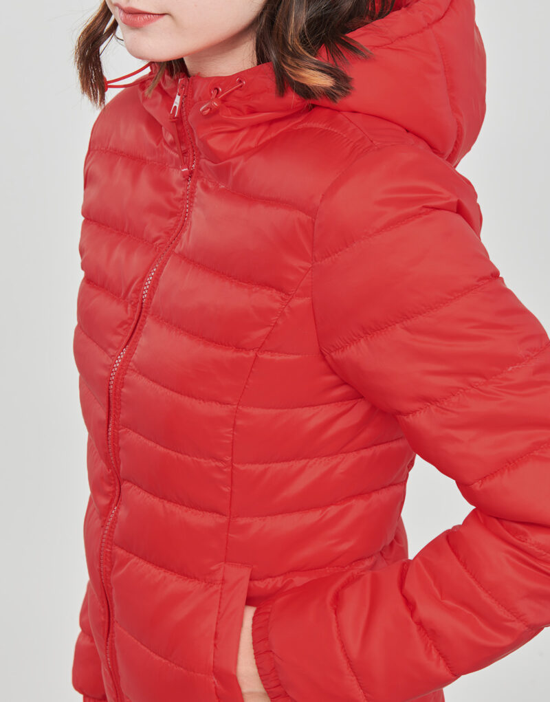 Daunenjacke Only ONLTAHOE HOOD JACKET OTW NOOS Rote Damen-Daunenjacken - 5