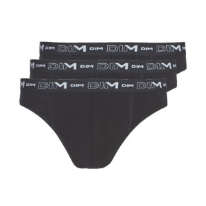 Slip  DIM  COTON STRETCH X3  Nero -  Slip Uomo