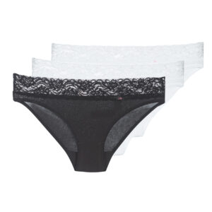 Culotte e slip  DIM  COTON FEMININE X3  Nero -  Culotte e slip Donna