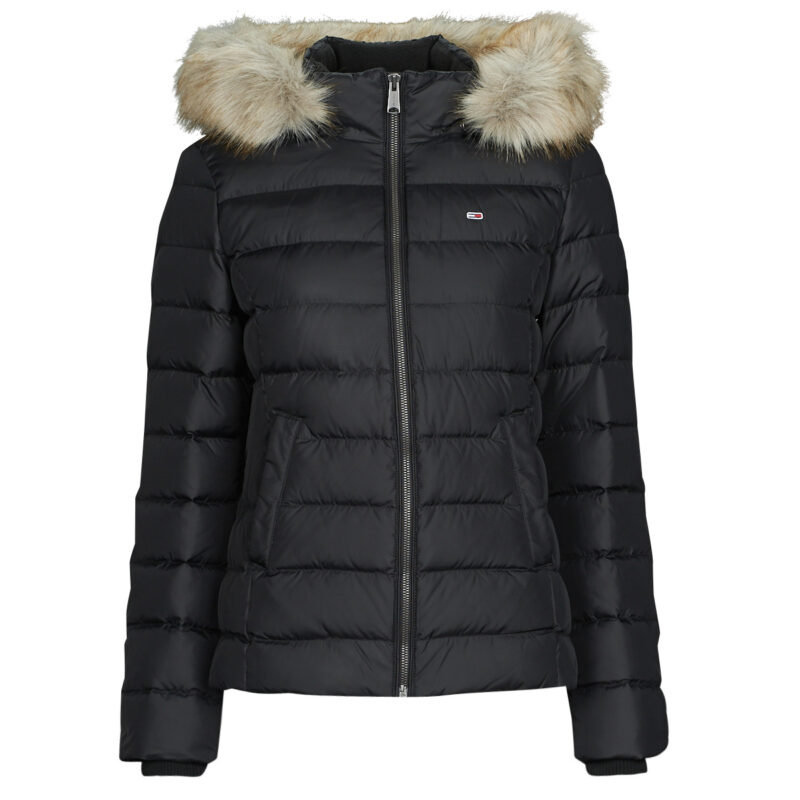 Piumino  Tommy Jeans  TJW BASIC HOODED DOWN JACKET  Nero -   Piumini Donna - 1