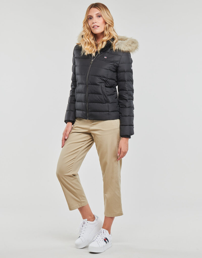 Piumino  Tommy Jeans  TJW BASIC HOODED DOWN JACKET  Nero -   Piumini Donna - 3