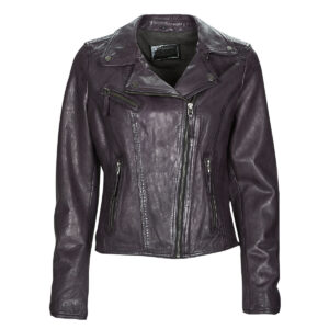 Giacca in pelle  Oakwood  CLIPS 6  Viola -   Giacche in pelle Donna