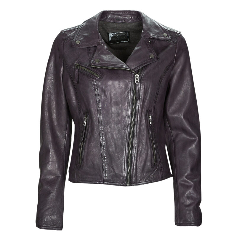 Giacca in pelle  Oakwood  CLIPS 6  Viola -   Giacche in pelle Donna - 1