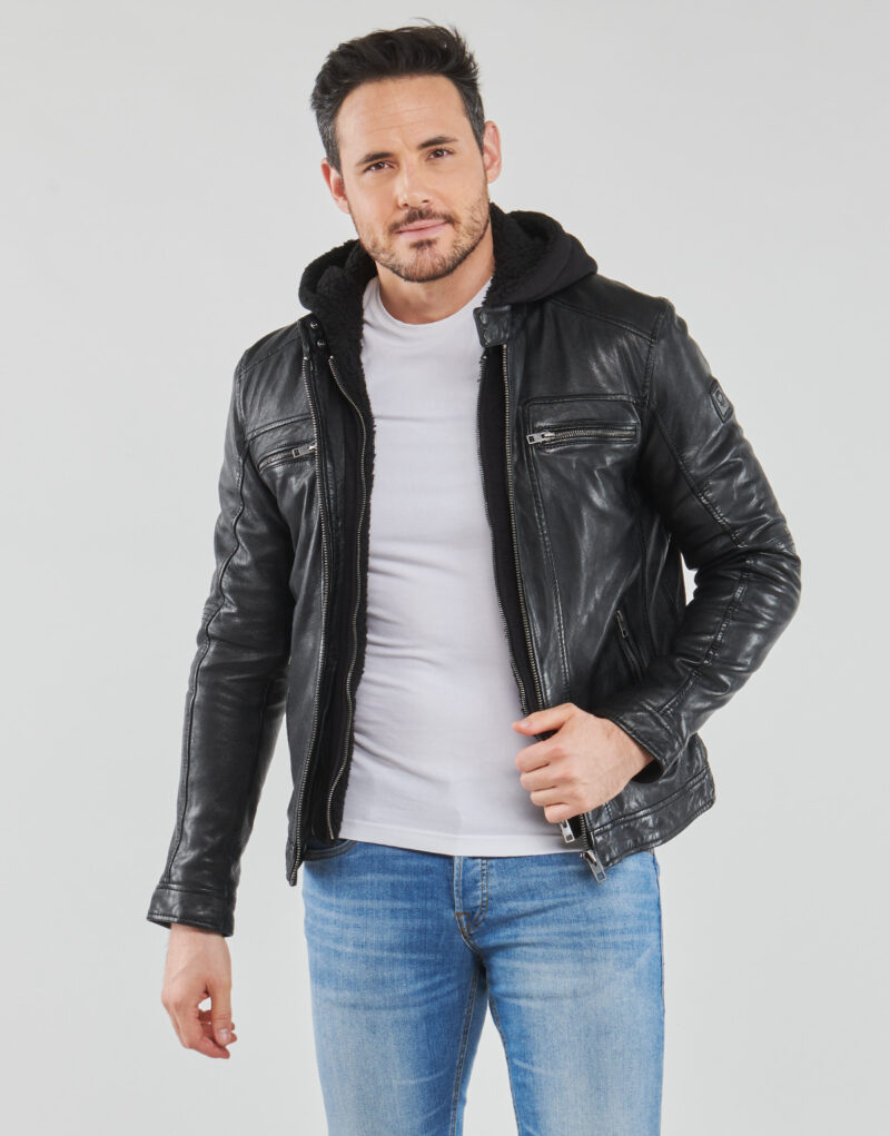 Chaqueta de cueroelle Oakwood DRINK Chaquetas negras en pelle Hombre - 2