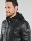 Chaqueta de cueroelle Oakwood DRINK Chaquetas negras en pelle Hombre - 5