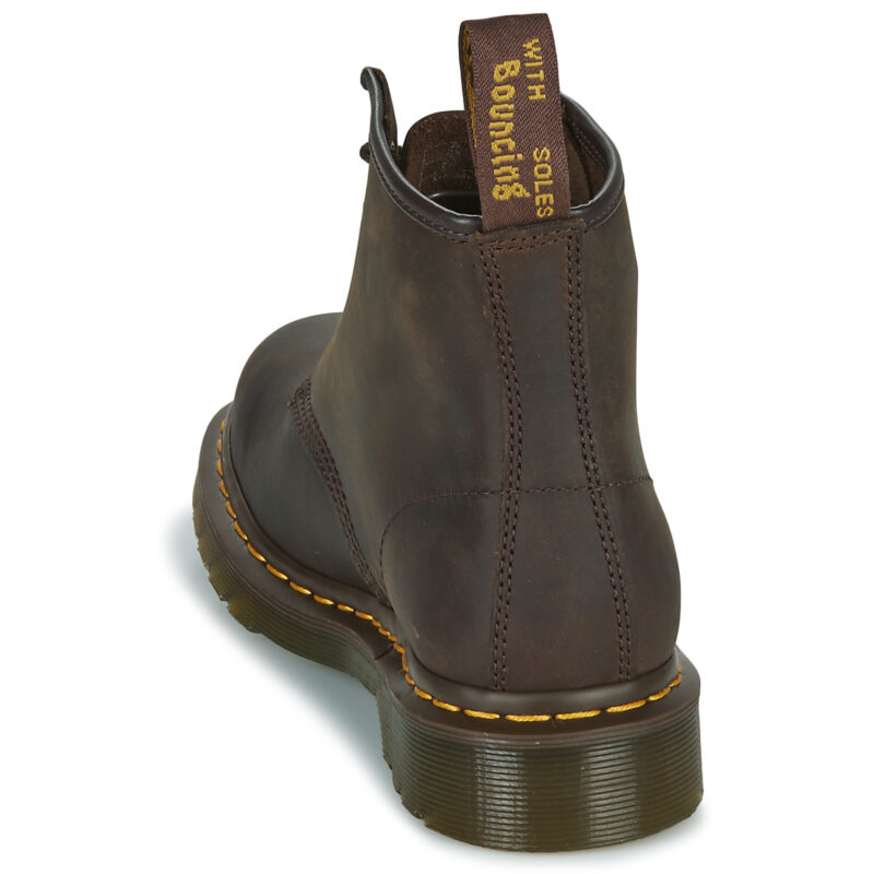Dr. Martens 101 DARK BROWN CRAZY HORSE Marrone Stivaletti Donna - 5