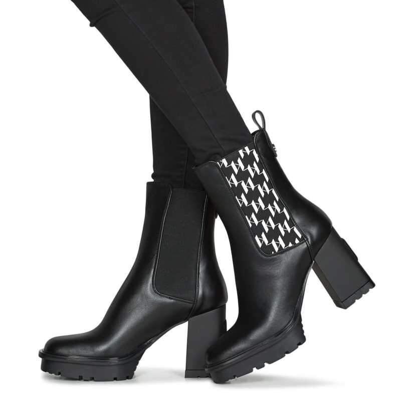 Karl Lagerfeld VOYAGE VI Monogram Gore Boot Nero Stivaletti Donna - 8