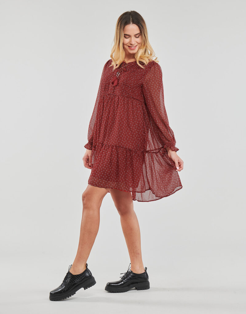 Pepe jeans ELEONORA Red Short Dress Women's Short Dresses - 3