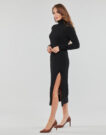 Dress MICHAEL Michael Kors TURTLE NK SLIT MIDI DRS Nero Abiti Lunghi Donna - 3