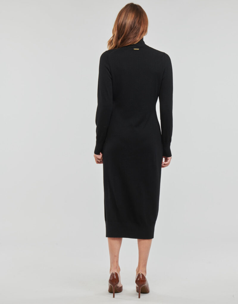 Dress MICHAEL Michael Kors TURTLE NK SLIT MIDI DRS Nero Abiti Lunghi Donna - 4