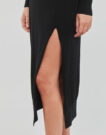 Dress MICHAEL Michael Kors TURTLE NK SLIT MIDI DRS Nero Abiti Lunghi Donna - 5