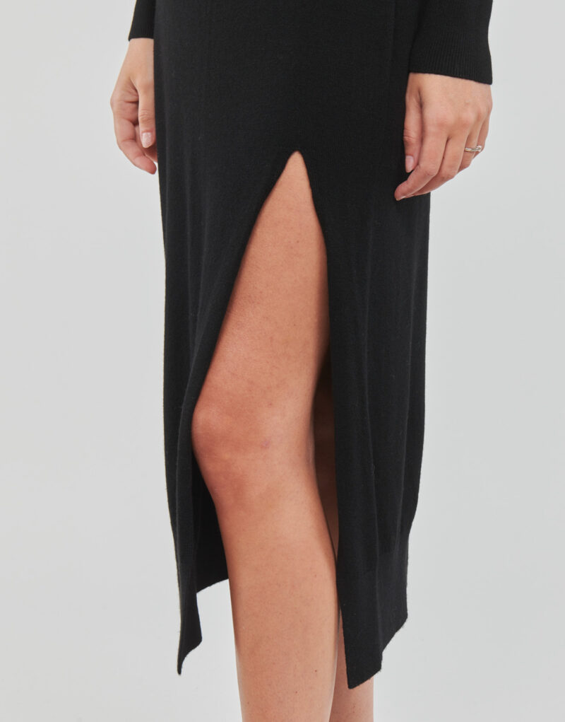 Dress MICHAEL Michael Kors TURTLE NK SLIT MIDI DRS Nero Abiti Lunghi Donna - 5