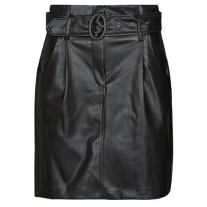 Gonne corte  Vila  VICHOOSY HW COATED SKIRT  Nero -  Gonne corte Abbigliamento Donna