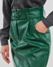 Jupe courte enduite Vila VICHOOSY HW verte pour femme - 5