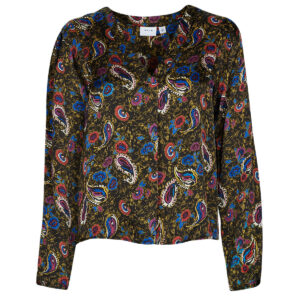 Camicia  Vila  VISURINA V-NECK L/S TOP/  Multicolore -  Camicie Donna