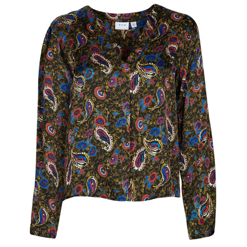 Camicia  Vila  VISURINA V-NECK L/S TOP/  Multicolore Camicie Donna - 1