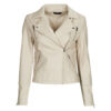 Giacca in pelle Only ONLGEMMA FAUX LEATHER BIKER OTW NOOS Beige Giacche in pelle Donna