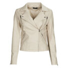 Giacca in pelle Only ONLGEMMA FAUX LEATHER BIKER OTW NOOS Beige Giacche in pelle Donna - 1