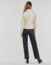 Giacca in pelle Only ONLGEMMA FAUX LEATHER BIKER OTW NOOS Beige Giacche in pelle Donna - 4
